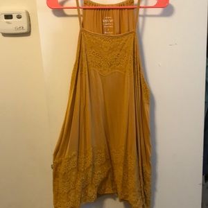 Mustard Yellow spaghetti strap knit top
